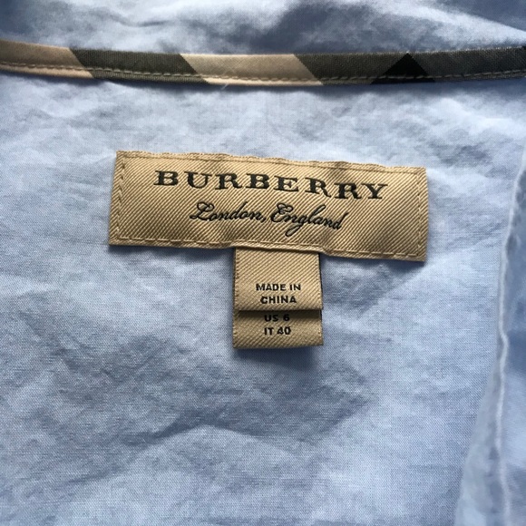 BURBERRY Lobelia Bow Blouse‎ In Pale Blue - Picture 7 of 11